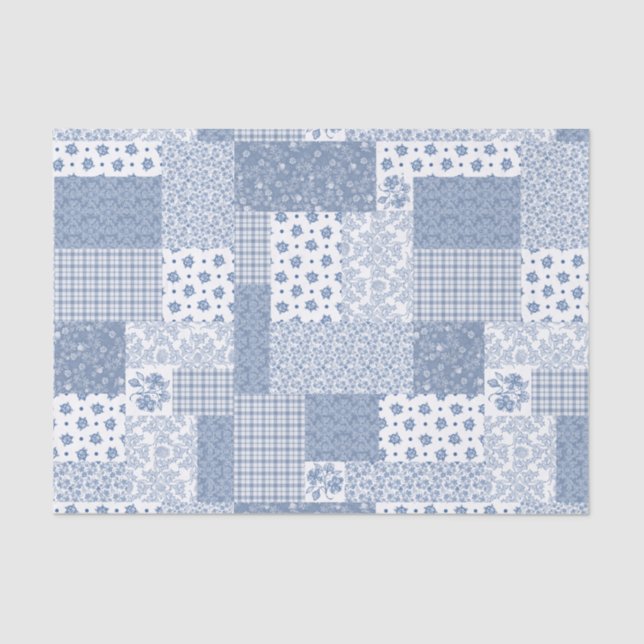 Papel de Tecido de Patchwork do Indigo Faux Nostal (Frente )