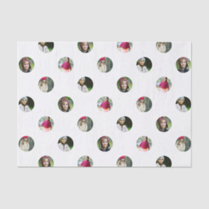 Papel de Tecido de Ponto de Foto Branco Personaliz