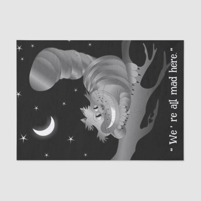 Papel de Tecido de Presente de Gato de Cheshire (Frente )