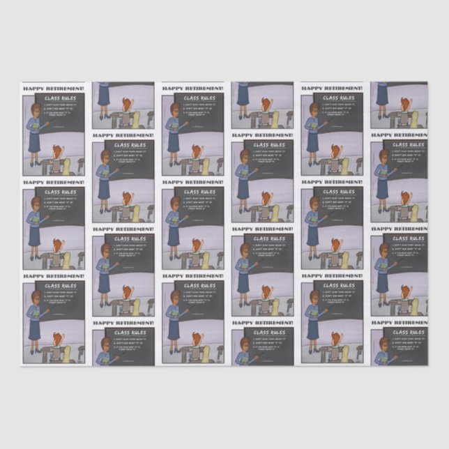 Papel de Tecido de Regras de Classe (Frente )