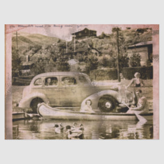 Papel de Tecido de Tempo de Férias Retroativas