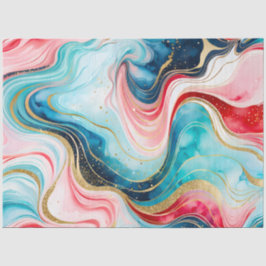 Papel de Tecido de Tinta Colorida Marble