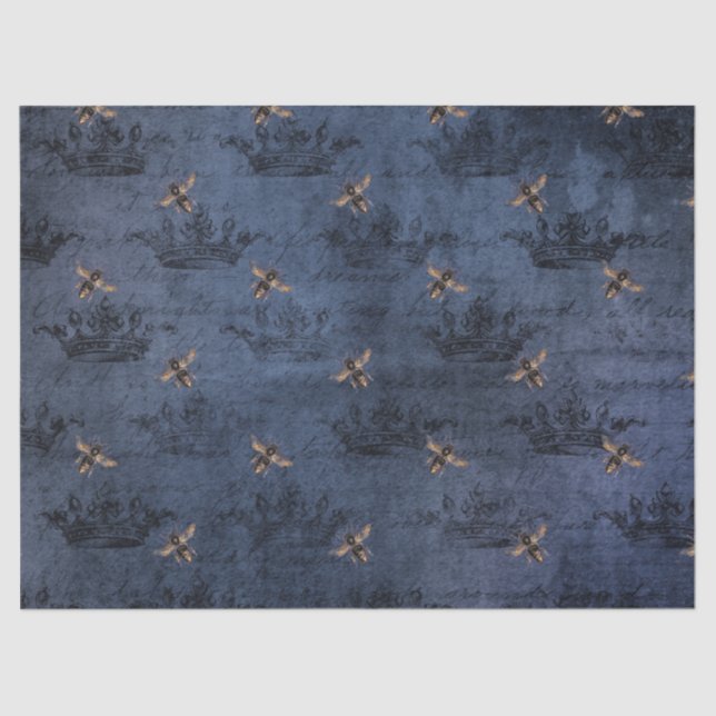 Papel de Tecido Design-5 Série Blue Bee (Frente )