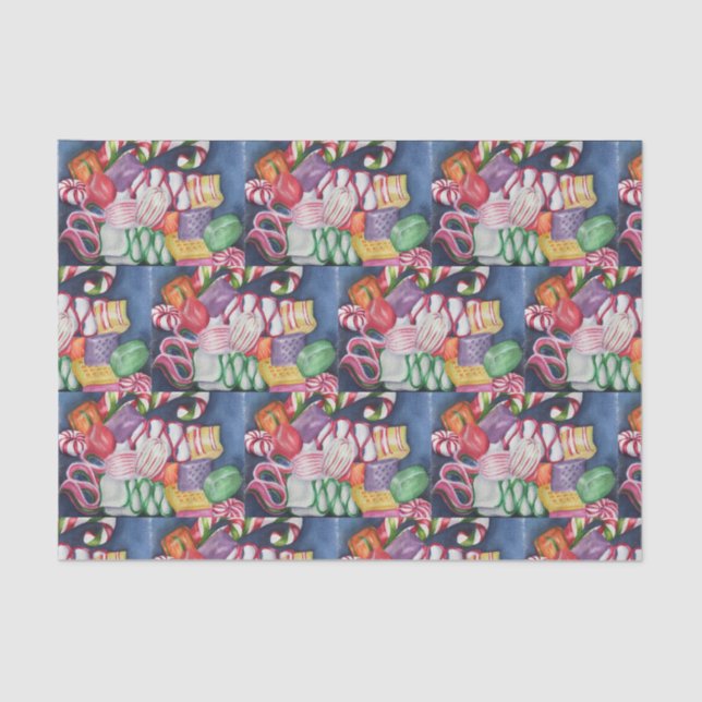 Papel de Tecido Doces de Natal (Frente )