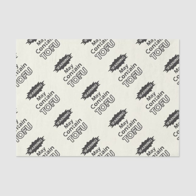 Papel de Tecido Engraçado Tofu (Frente )