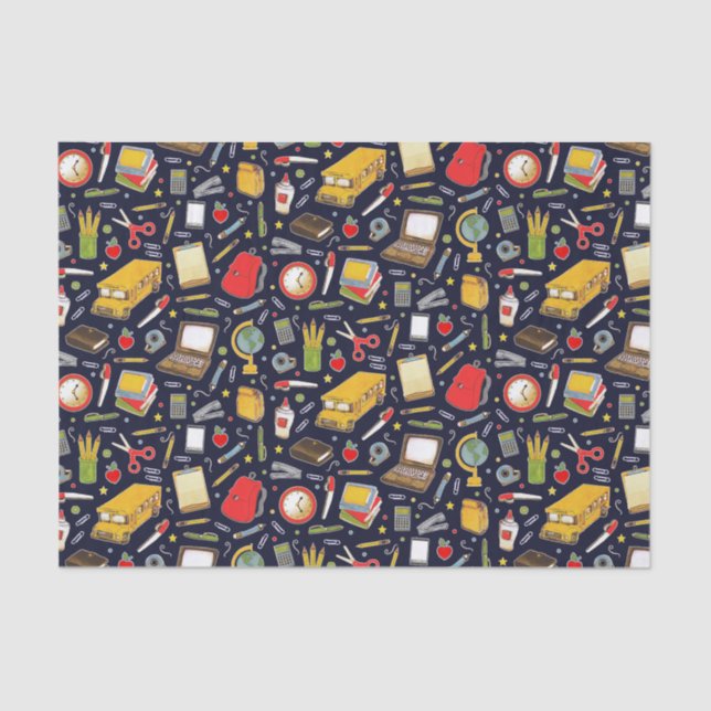 Papel de Tecido Escolar de Professores (Frente )