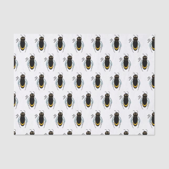 Papel de Tecido Feliz da Bee (Frente )