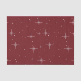 Papel de Tecido Feriado Estrelado - Vermelho com E