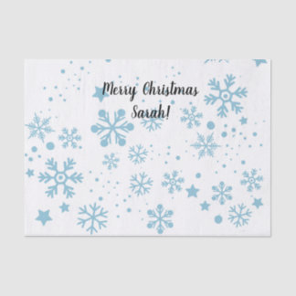 Papel de Tecido Flasto de Neve Personalizado