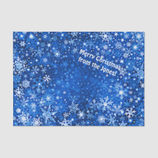 Papel de Tecido Flasto de Neve Personalizado