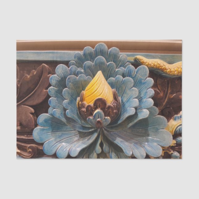 Papel de Tecido Flor Lotus (Frente )