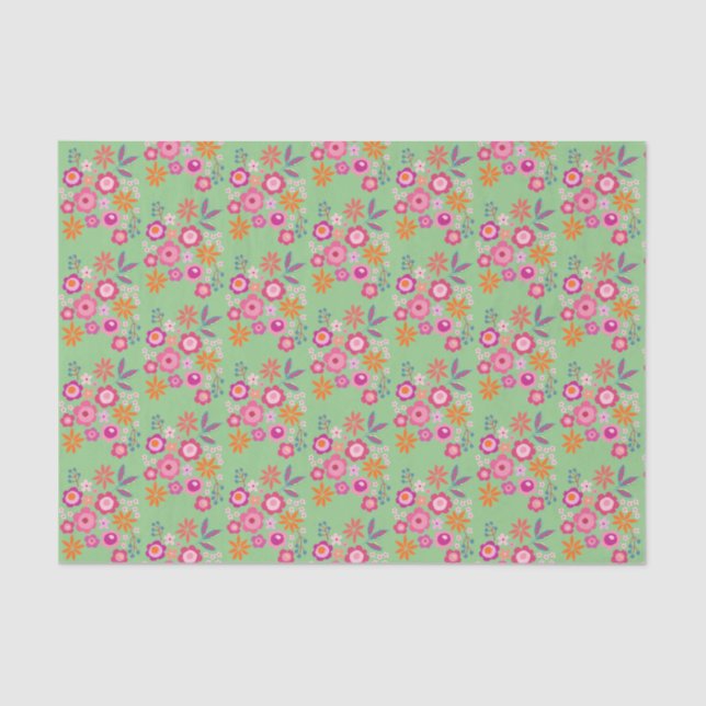 Papel de Tecido Floral (Frente )