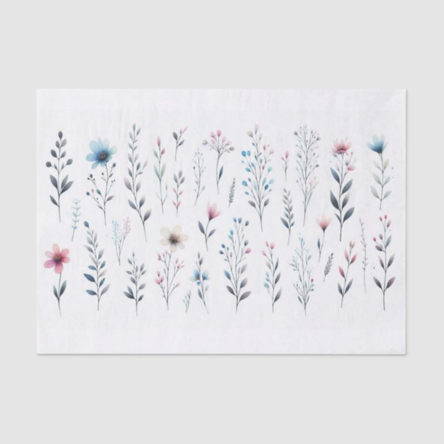 Papel de Tecido Floral (Frente )