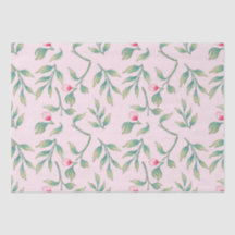 Papel de Tecido Floral Rosa Nosegmentado