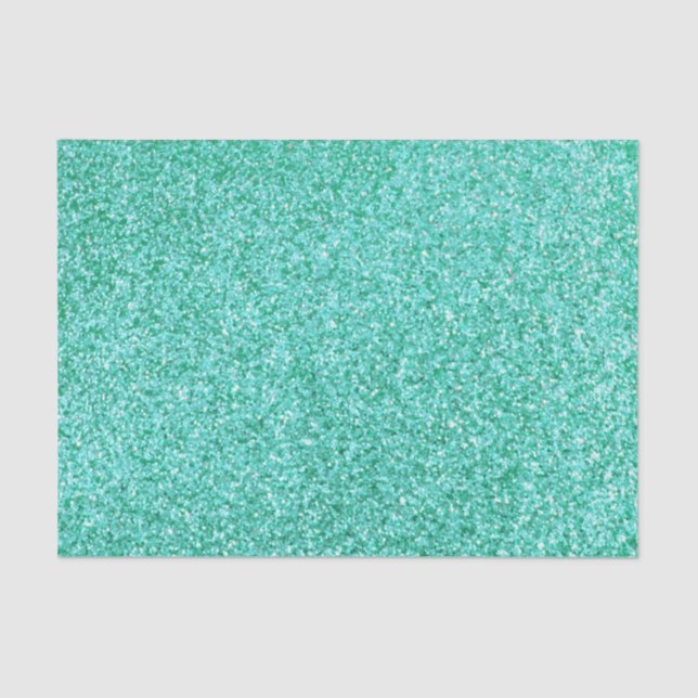 Papel de Tecido Glitter Teal Personalizado Unicorn (Frente )