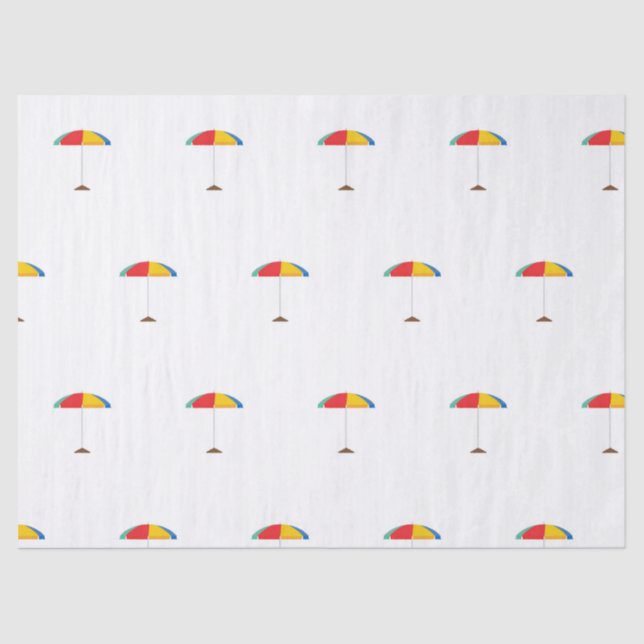 Papel de Tecido Guarda-chuvas da Praia (Frente )