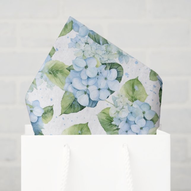 Papel de Tecido Hydrangeas (Sacola de presentes)