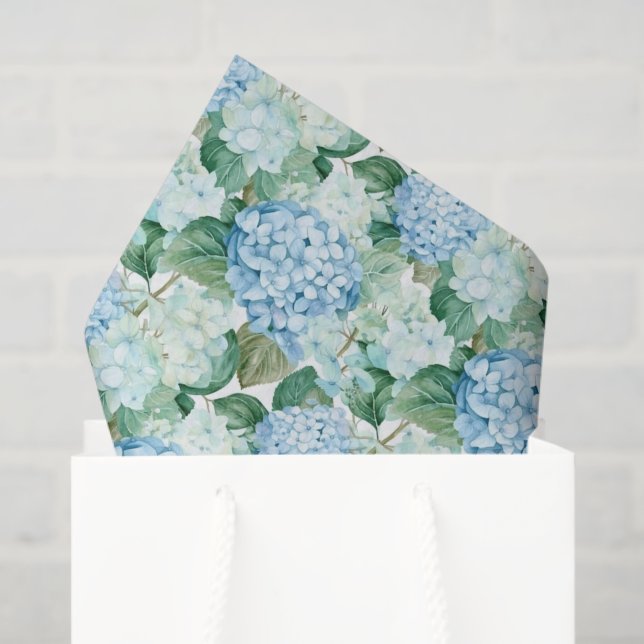 Papel de Tecido Hydrangeas (Sacola de presentes)