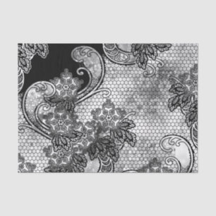 Papel de Tecido LACE PRETO