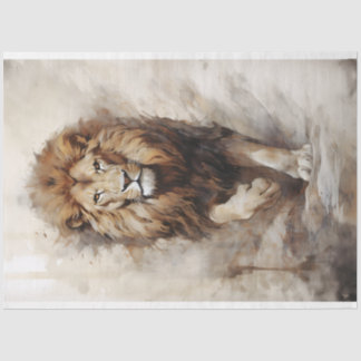 Papel de Tecido Lion Andando