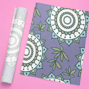 Papel de Tecido Mandala Colorido Exótico