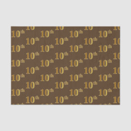 Papel de Tecido Marrom, Faux Dourado 10º (Décimo)