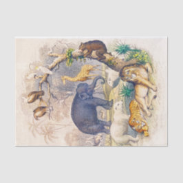 Papel de Tecido ou Desanexação de Animais Vintage