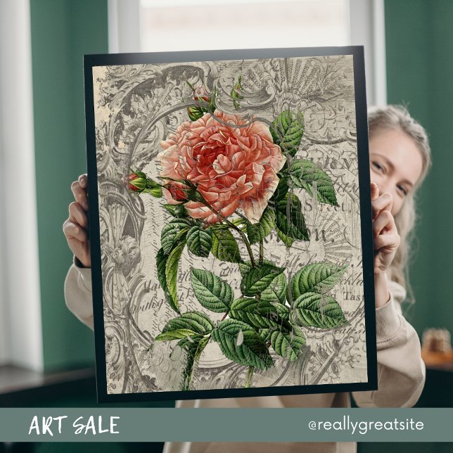 Papel de Tecido para Decoupage do Rosa do ouro (Criador carregado)