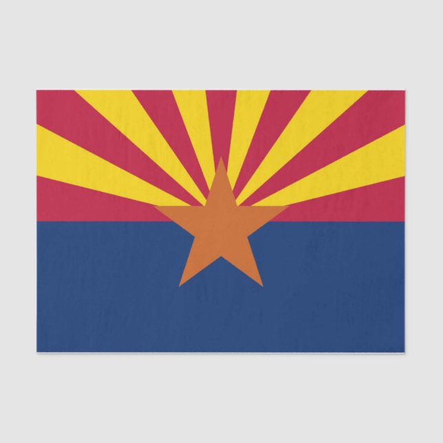 Papel de tecido patriótico com bandeira de Arizona (Frente )