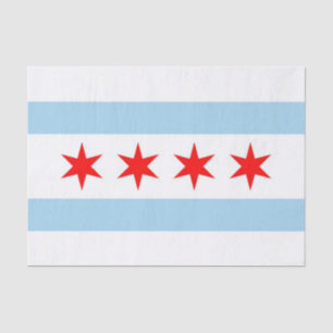 Papel de tecido Patriótico com bandeira de Chicago