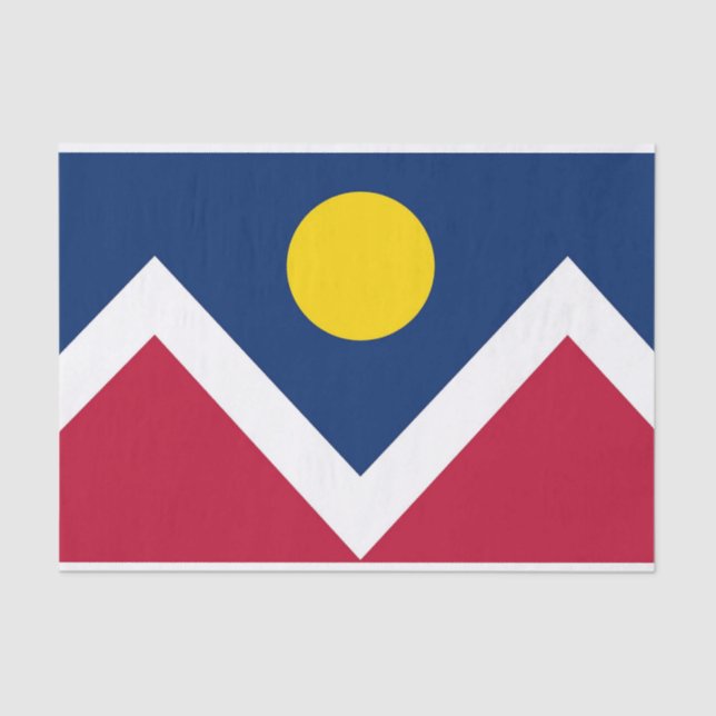 Papel de tecido Patriótico com bandeira de Denver  (Frente )