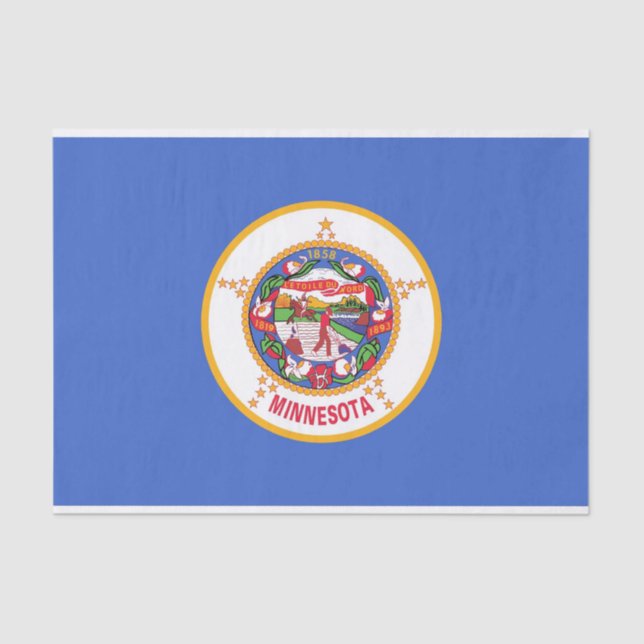 Papel de tecido Patriótico com bandeira de Minneso (Frente )
