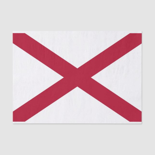Papel de tecido patriótico com bandeira do Alabama (Frente )