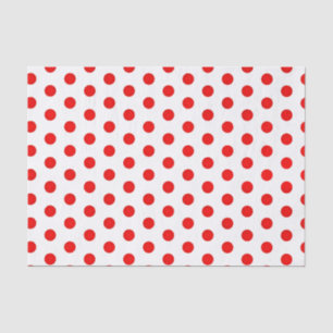 Papel de Tecido Polka Red Dots Impressão