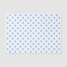 Papel de Tecido Polkadots Azul e Branco
