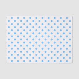 Papel de Tecido Polkadots Azul e Branco