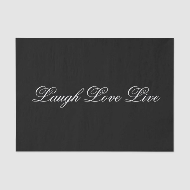 Papel de Tecido Preto de Mensagem Inspiradora (Frente )