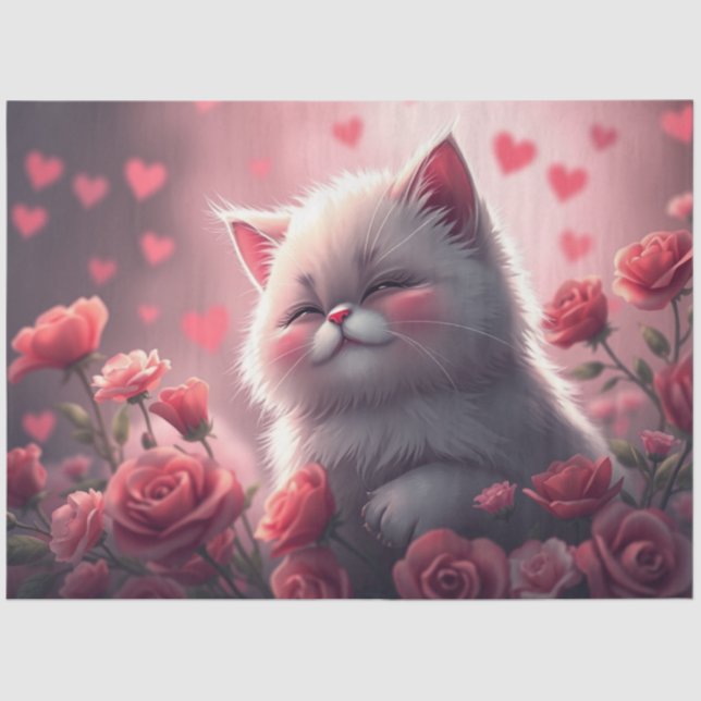 Papel de Tecido Romântico Colorido (Frente )