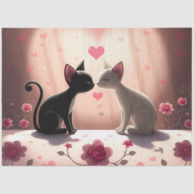 Papel de Tecido Romântico Colorido (Frente )