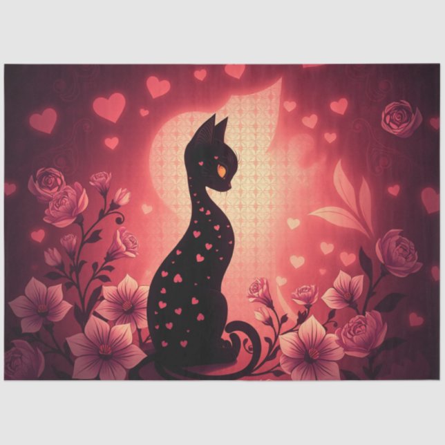 Papel de Tecido Romântico Colorido (Frente )