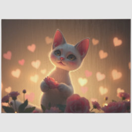 Papel de Tecido Romântico Colorido