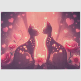 Papel de Tecido Romântico Colorido