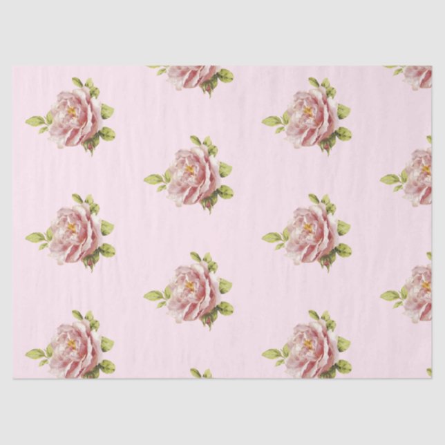 Papel de Tecido Romântico Design 14 Série Rosa (Frente )