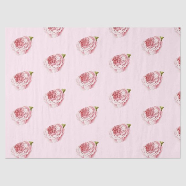 Papel de Tecido Romântico Design 17 Série Rosa (Frente )