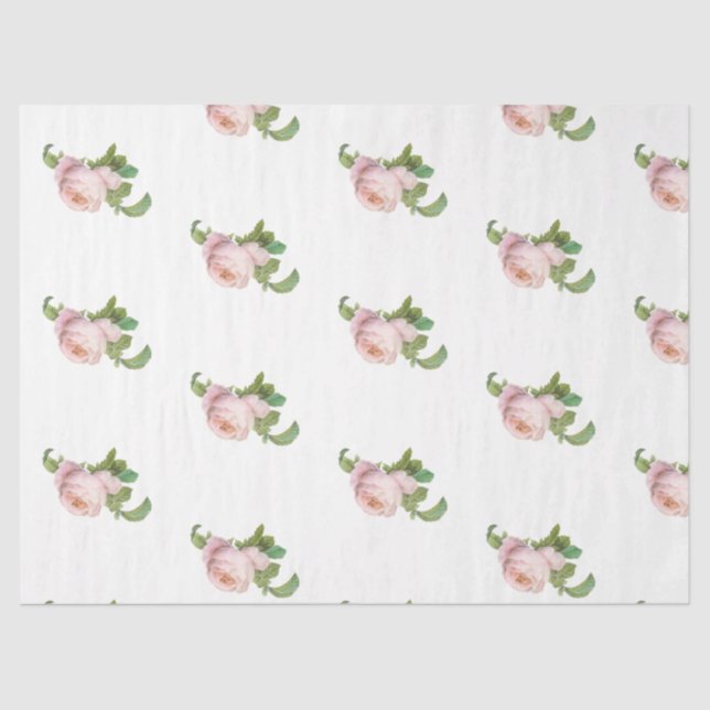 Papel de Tecido Romântico Design 19 Série Rosa (Frente )