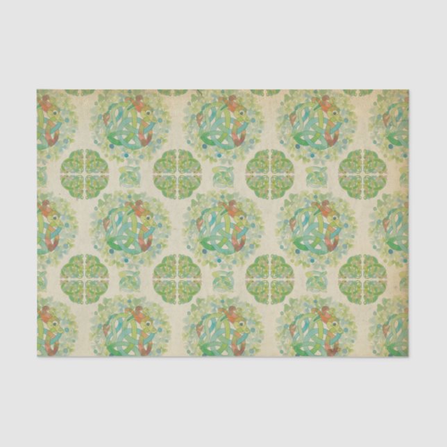 Papel de Tecido Rosa Celular Irlandês (Frente )