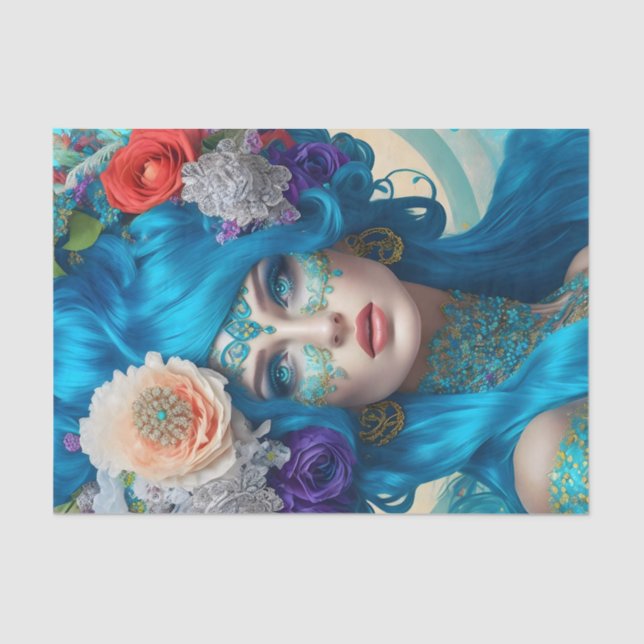 Papel de Tecido Único Elegante Vitoriano (Frente )