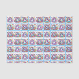 Papel de Tecido Unicórnio Brilhante