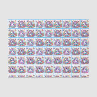 Papel de Tecido Unicórnio Brilhante