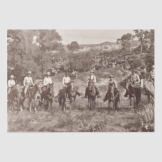 Papel de Tecido Vintage Cowboys para Desligamento